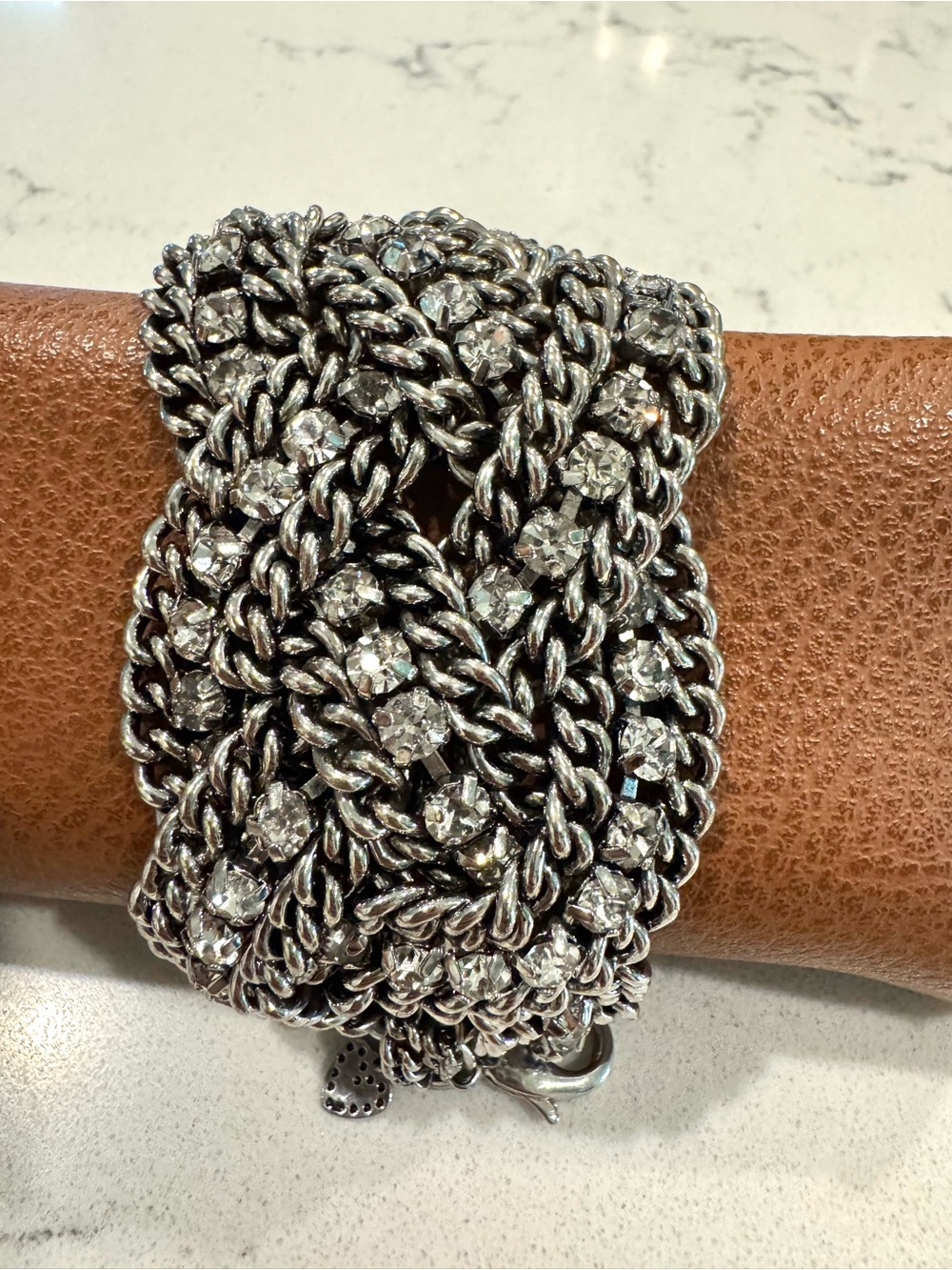 Stella & Dot Petra Braided Rhinestone Bracelet - Excellent Condition